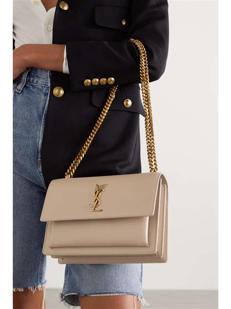 ysl medium sunset beige|medium sunset leather shoulder bag.